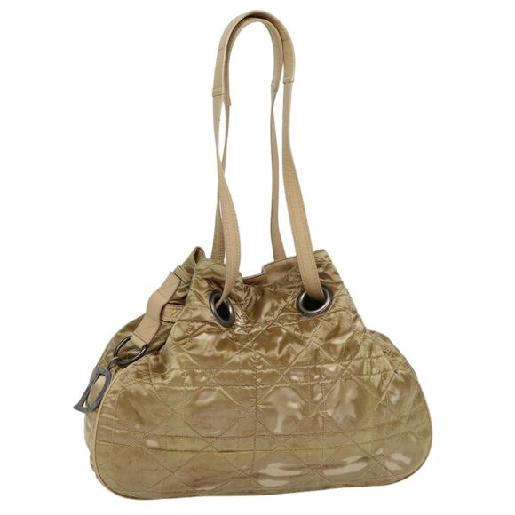 DIOR Lady DIOR Canage Shoulder Bag Nylon Beige - Picture 1 of 16